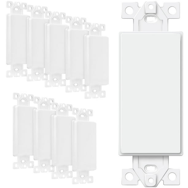 White 10 Pack Top Greener Inc 6001-W-PCS ENERLITES Blank Decorator Wall Plate Insert 1 Gang Blank Rocker Outlet Adapter Insert White 10 Pack Top Greener Inc 6001-W-PCS ENERLITES Blank Decorator Wall Plate Insert 1 Gang Blank Rocker Outlet Adapter Insert